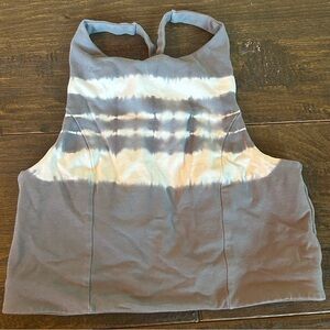 Aerie Gray and White Top